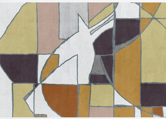 Abstract Geometric Forms in Warm Tones | Canvas