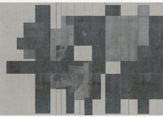 Mid Century Modern Composition in Grayscale | Canvas