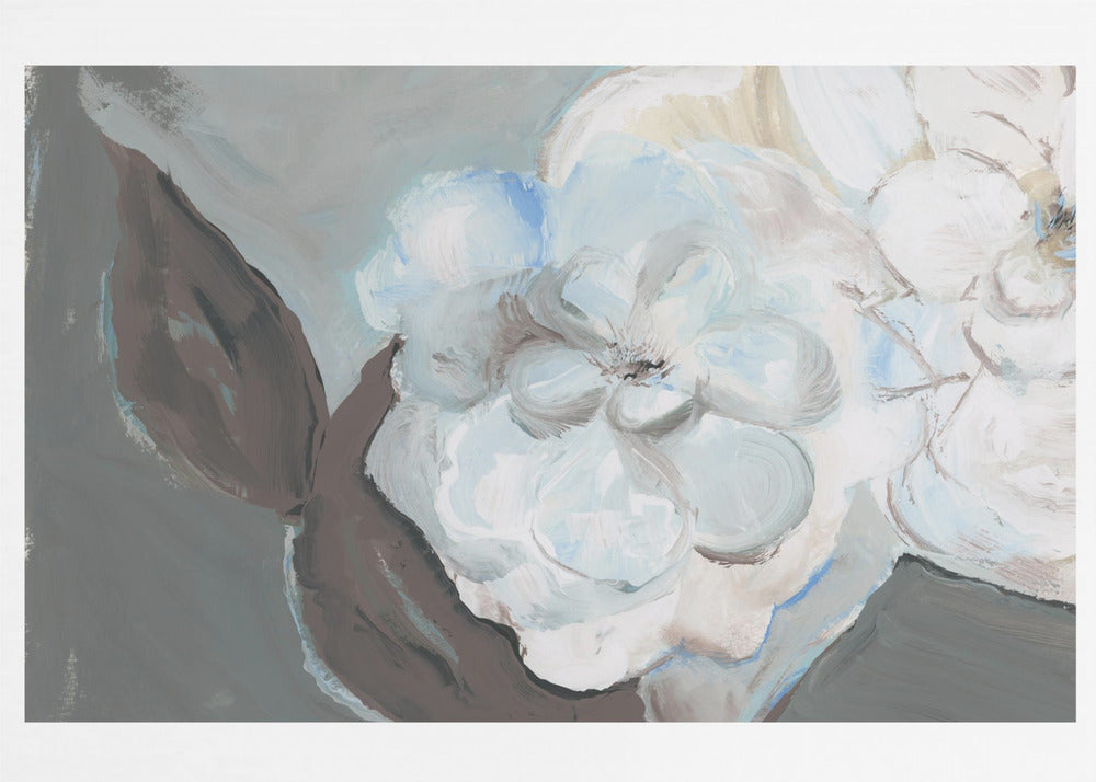 White Petals &amp; Shadows | Canvas