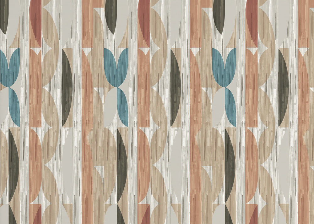 Retro Modern Shapes With Geometric Abstract Design | Poster