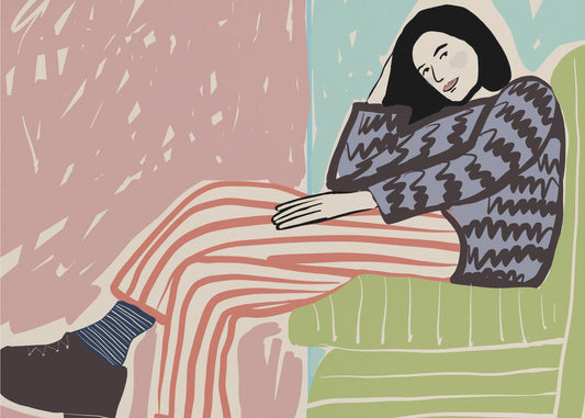 Lady on chair | Canvas