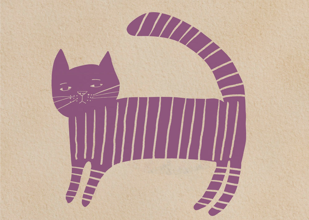 Mauve cat nursery | Poster