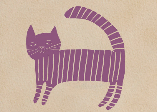 Mauve cat nursery | Canvas