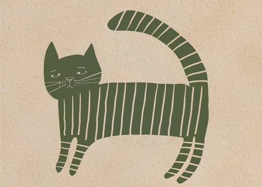 Green cat nursey | Canvas