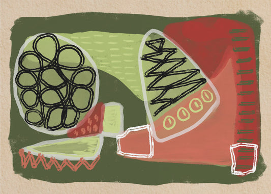 Abstract green and red | Poster