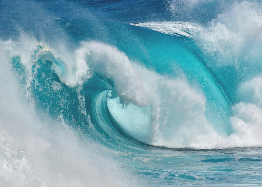 When the ocean turns into blue fire | Canvas