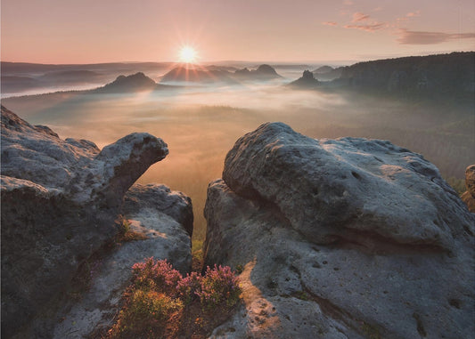 Sunrise on the rocks | Poster