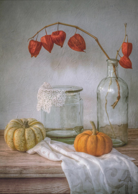 Still life with Physalis and Pumpkin | Poster