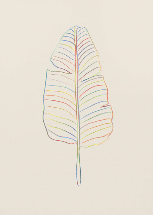 Banana Rainbow Leaf | Canvas