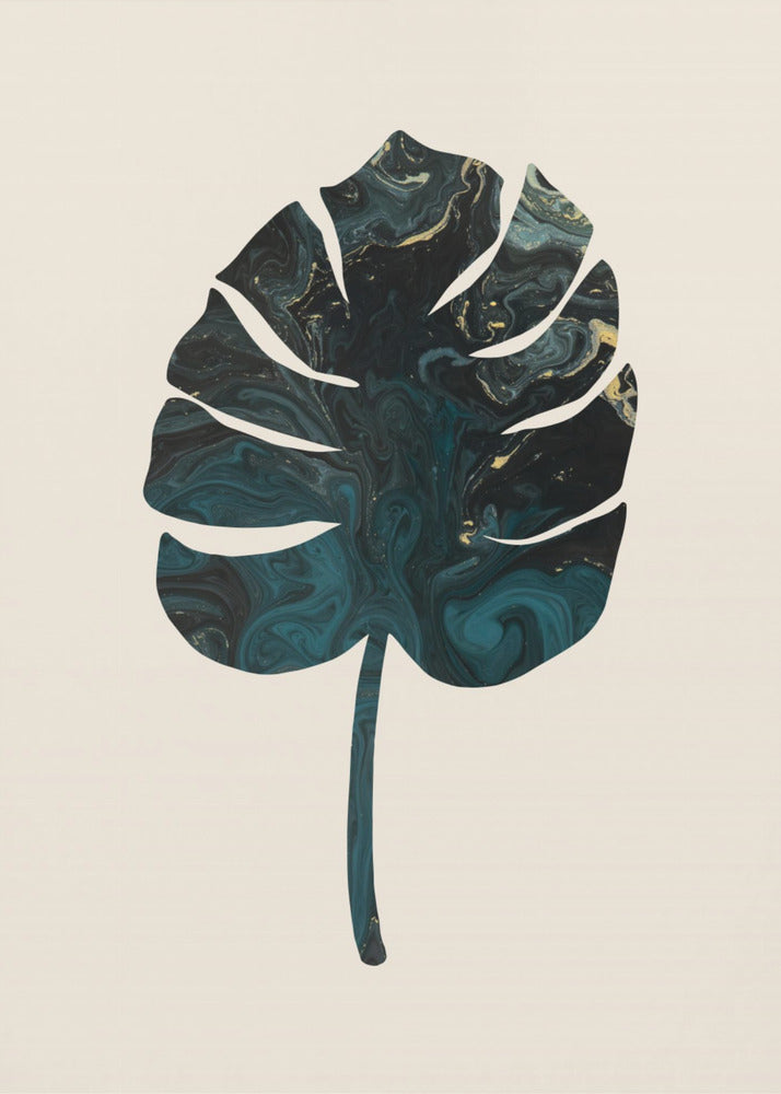 Monstera Marble Green | Poster