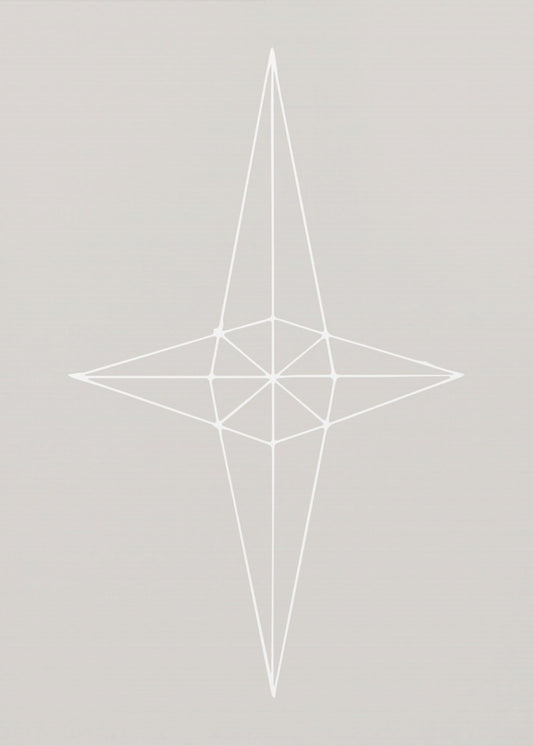 Grid Star Grey | Poster