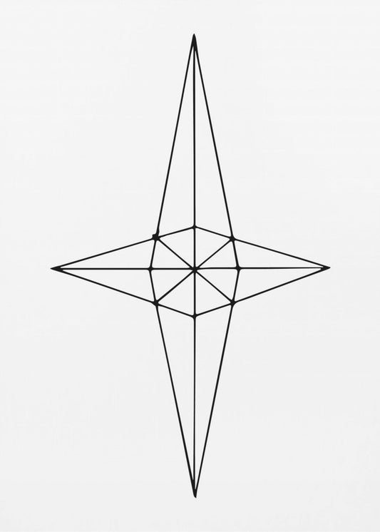 Grid Star White | Canvas