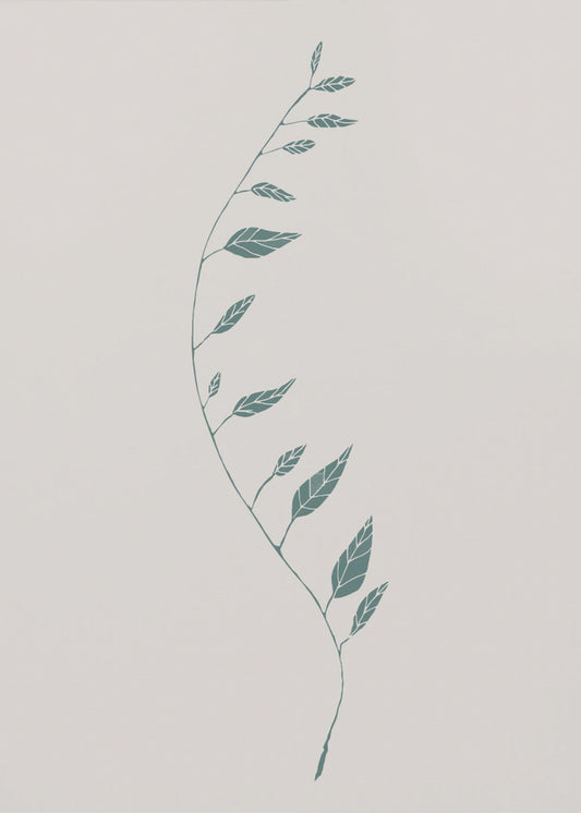 Wavy Branch Green | Poster