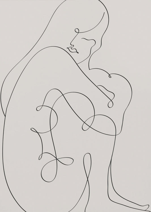 Woman Lines Black | Poster