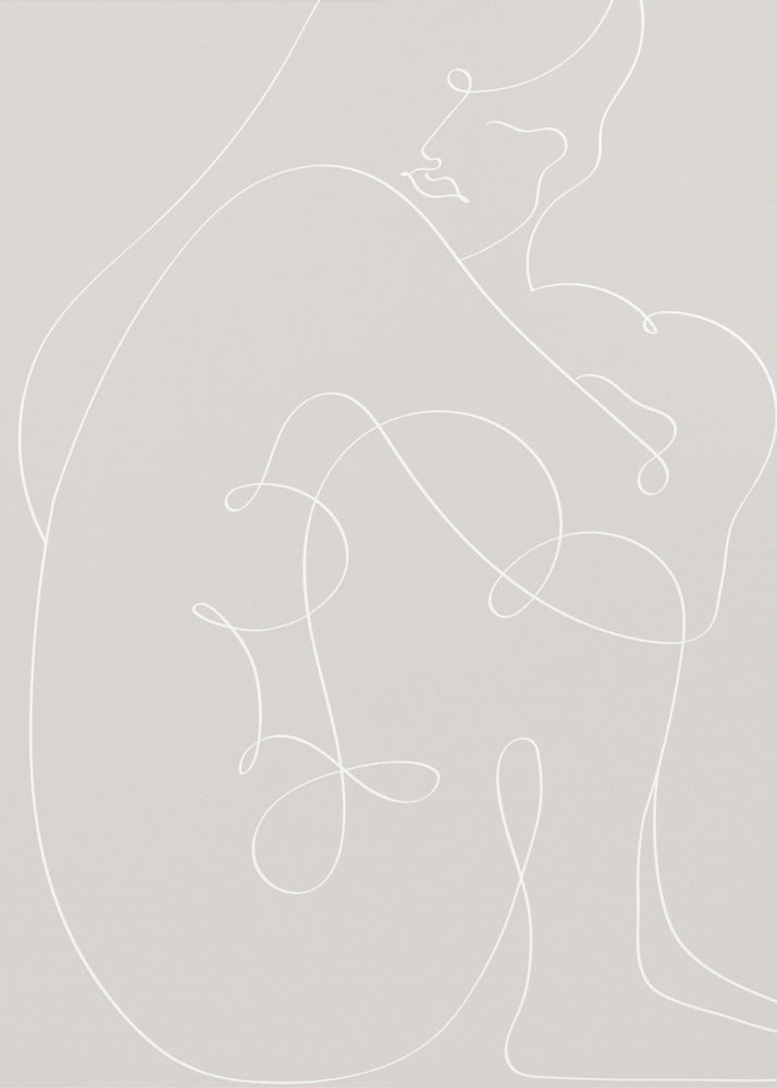 Woman Lines White | Poster