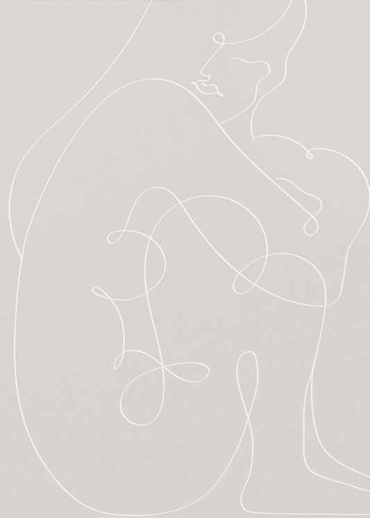 Woman Lines White | Poster