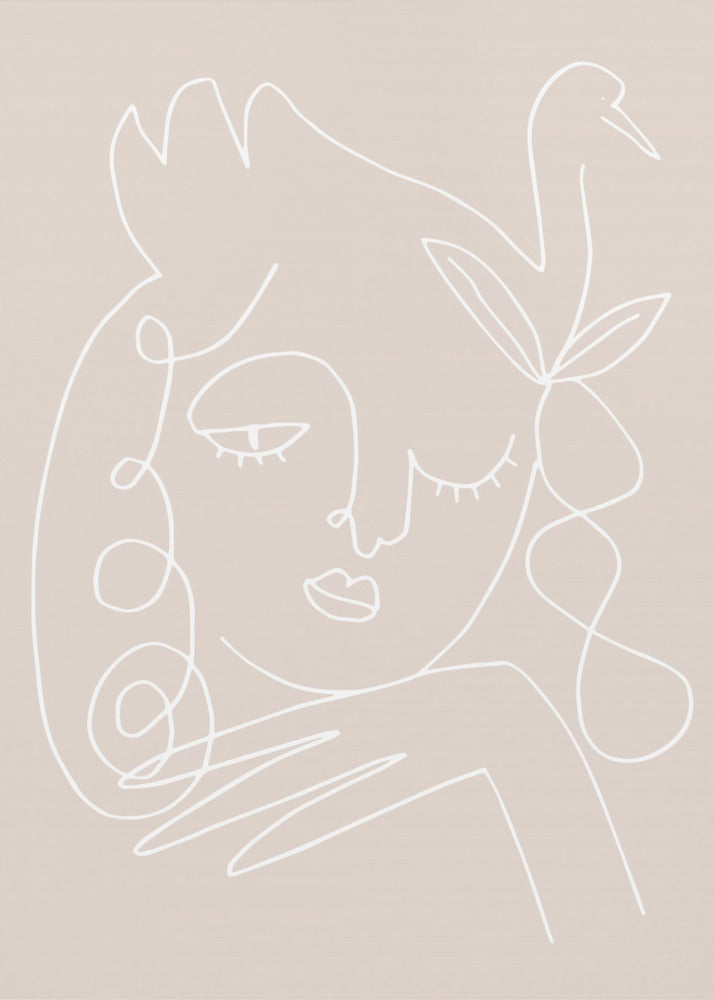 The Swan Beige | Canvas