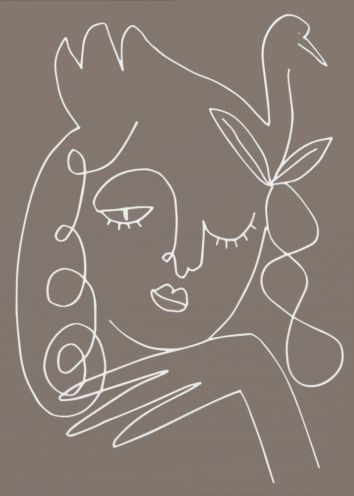 The Swan Brown | Canvas