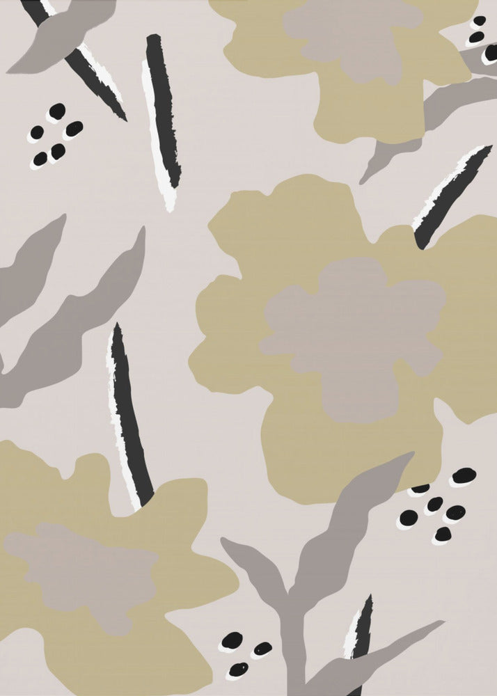 Beige Flowers | Canvas