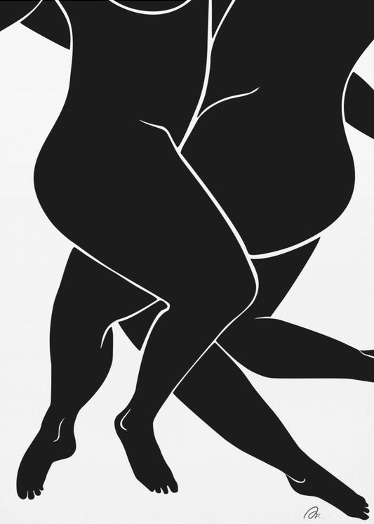 Lovers Black | Canvas