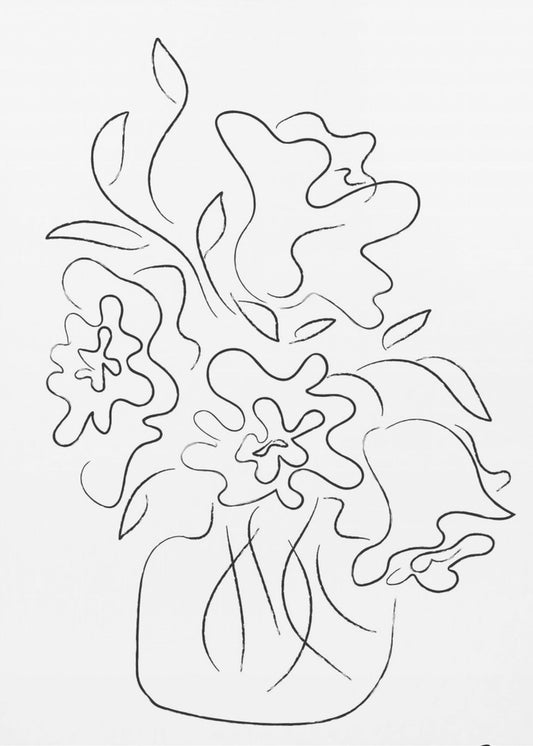 Flower Bouquet White | Canvas