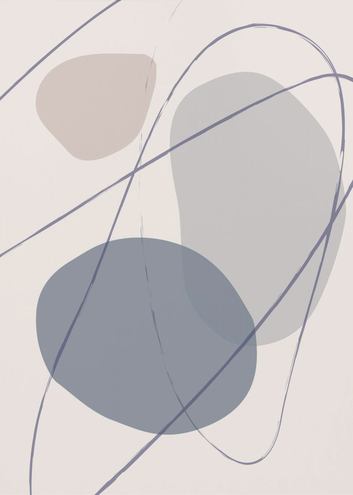 New Shapes Blue No 2 | Poster