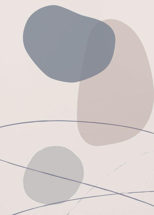 New Shapes Blue No 3 | Poster