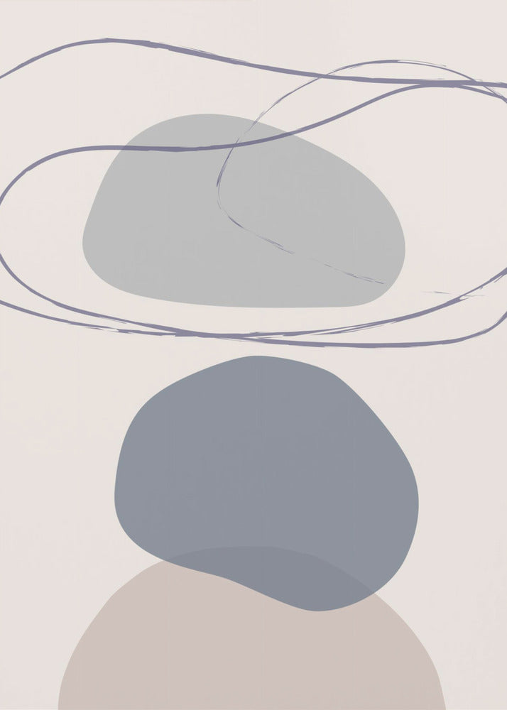 New Shapes Blue No 4 | Poster