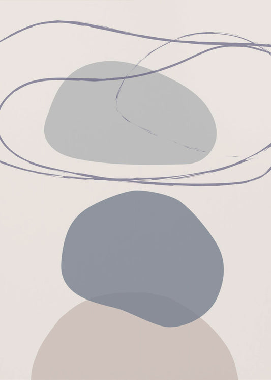 New Shapes Blue No 4 | Poster