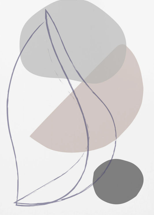 New Shapes Beige 01 | Poster
