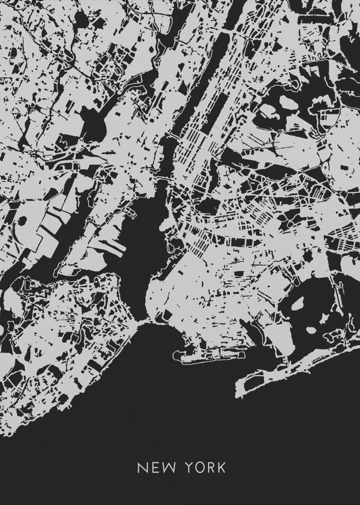 map_new york_002_black | Canvas