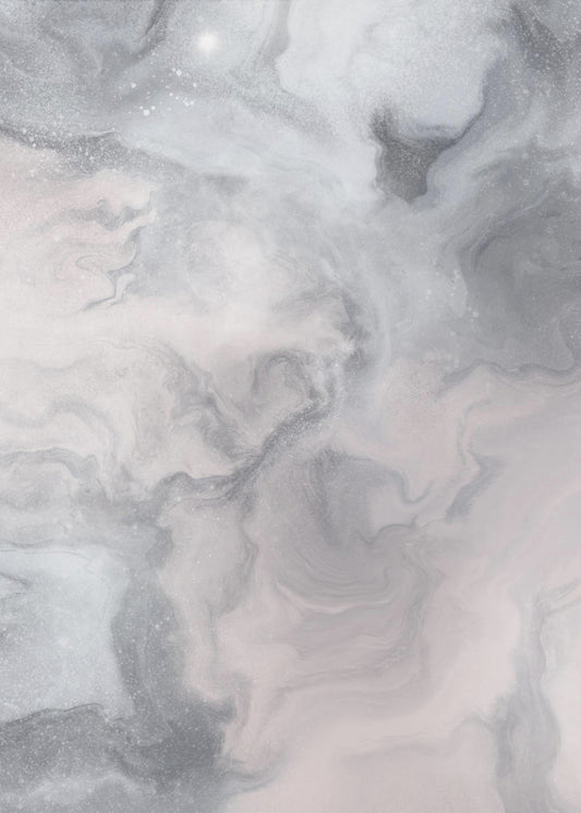 Swirling gray and White Marble Textures | Poster