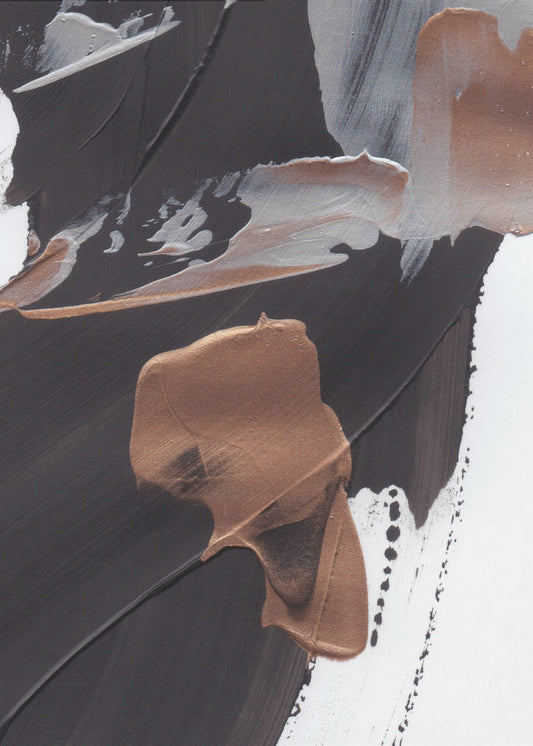 Dynamic Brushstrokes in Brown and Copper | Canvas