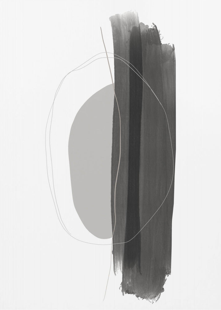 Monochrome Brushstrokes | Canvas