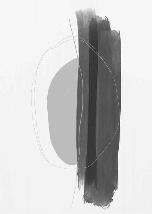 Monochrome Brushstrokes | Canvas