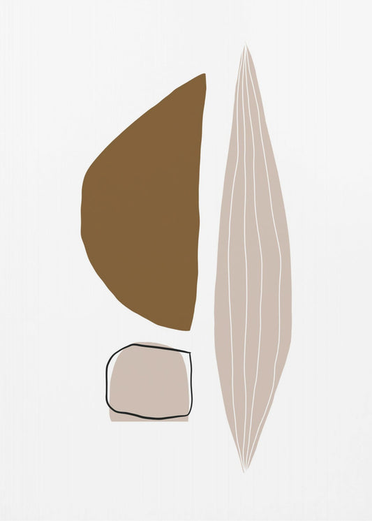 Geometric Shapes in Earthy Tones | Poster