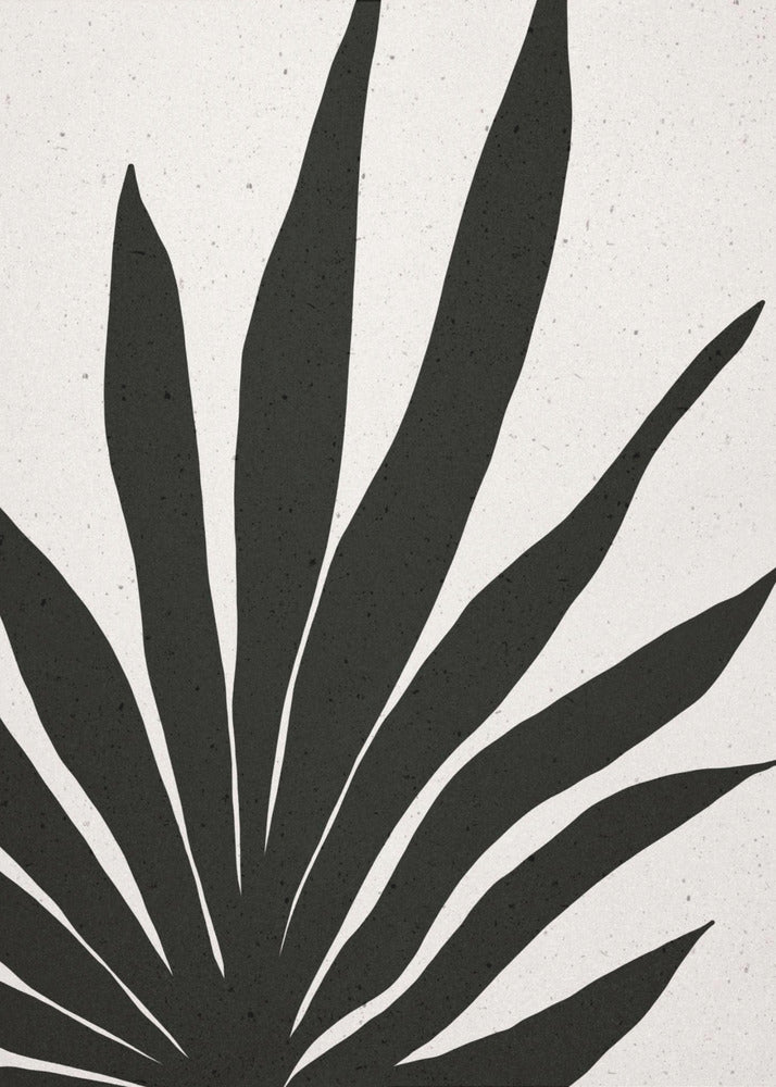 Abstract Black Leaves | Poster