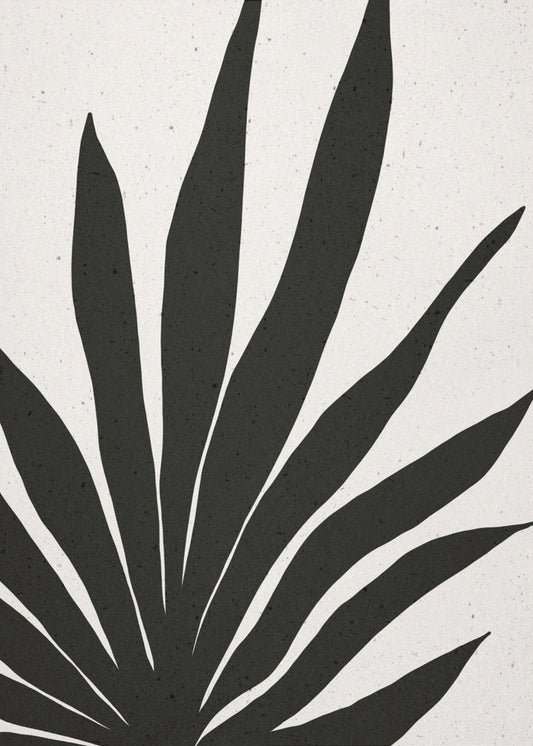 Abstract Black Leaves | Canvas