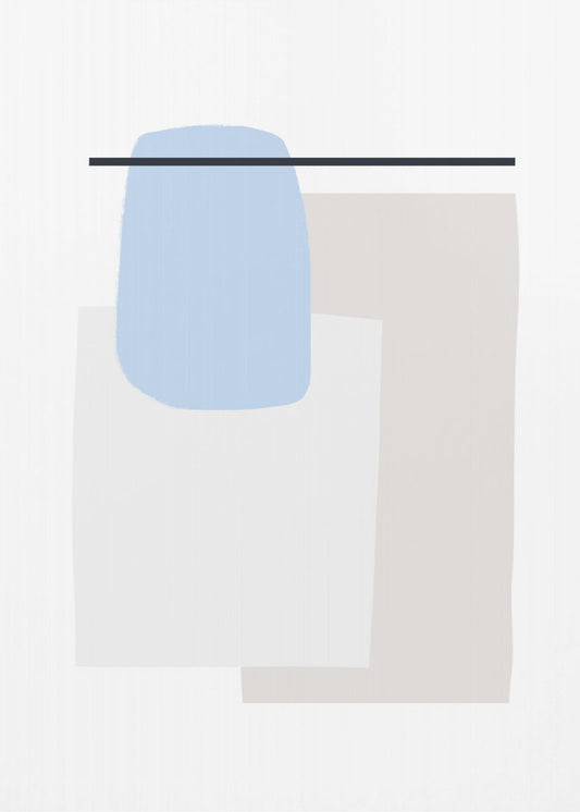 Geometric Shapes With Soft Pastel Colors | Poster