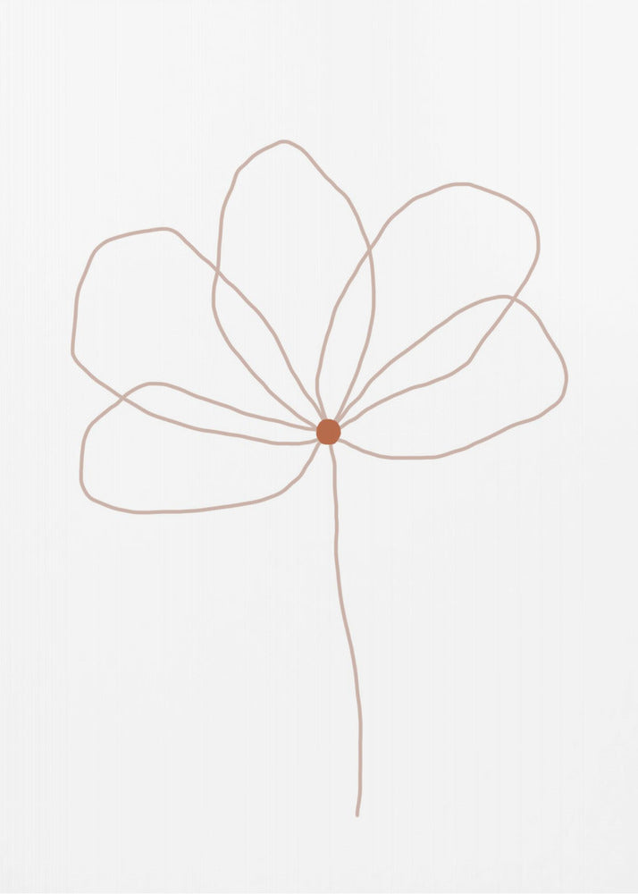Delicate Line Flower | Canvas