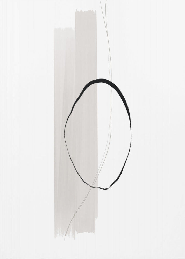 Delicate Black Circle | Canvas