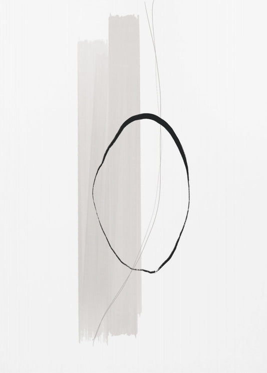 Delicate Black Circle | Canvas