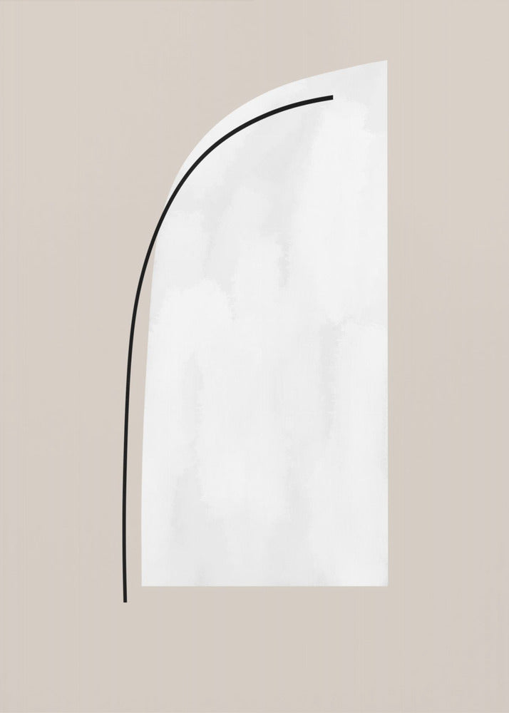 Curved Black Lines | Canvas