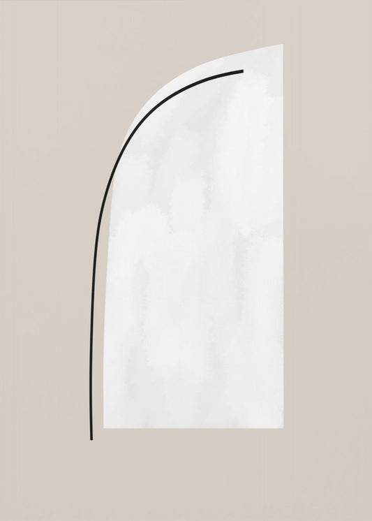 Curved Black Lines | Canvas