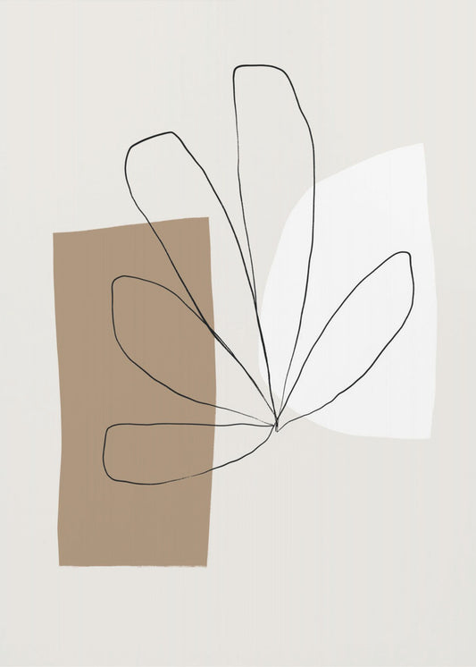 Abstract Leaf Lines | Canvas