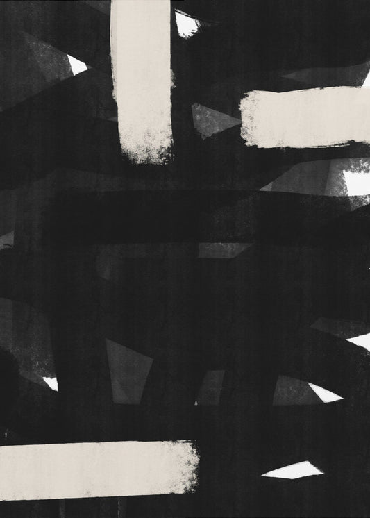 Monochrome Brushstrokes | Canvas