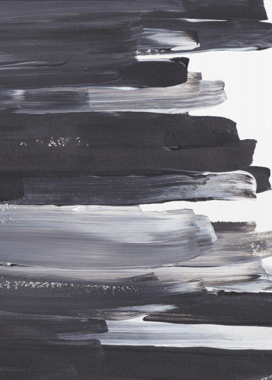 Monochrome Brushstrokes | Canvas