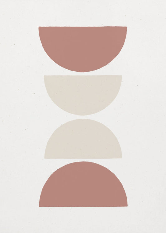 Stacked Half Circles in Earthy Tones | Canvas