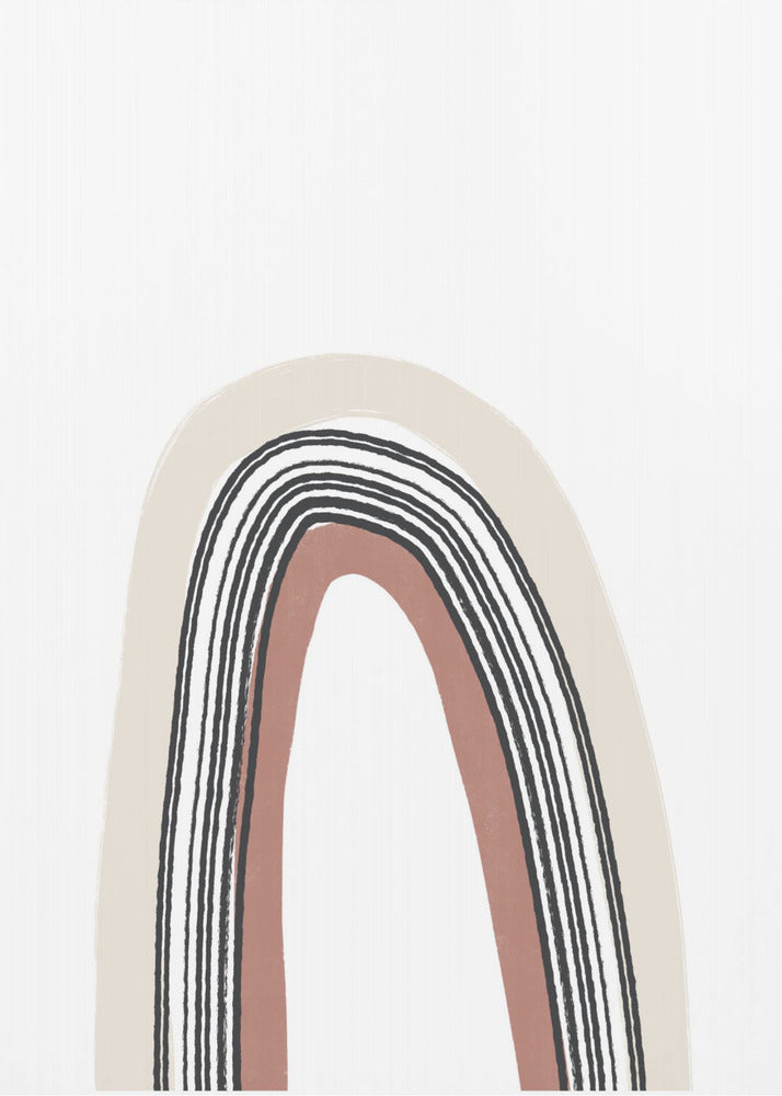 Simple Arch With Black Lines | Canvas