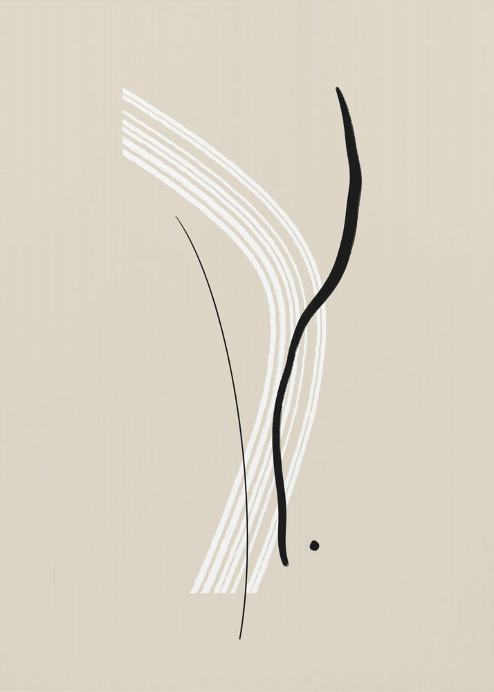Elegant Black and White Lines | Canvas